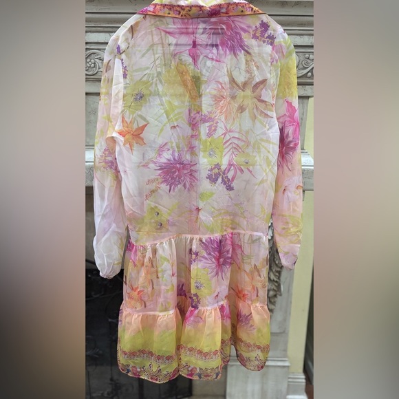 Floral Print Sheer Dress Size Small NWT Beulah The Laura Dress - Picture 5 of 10